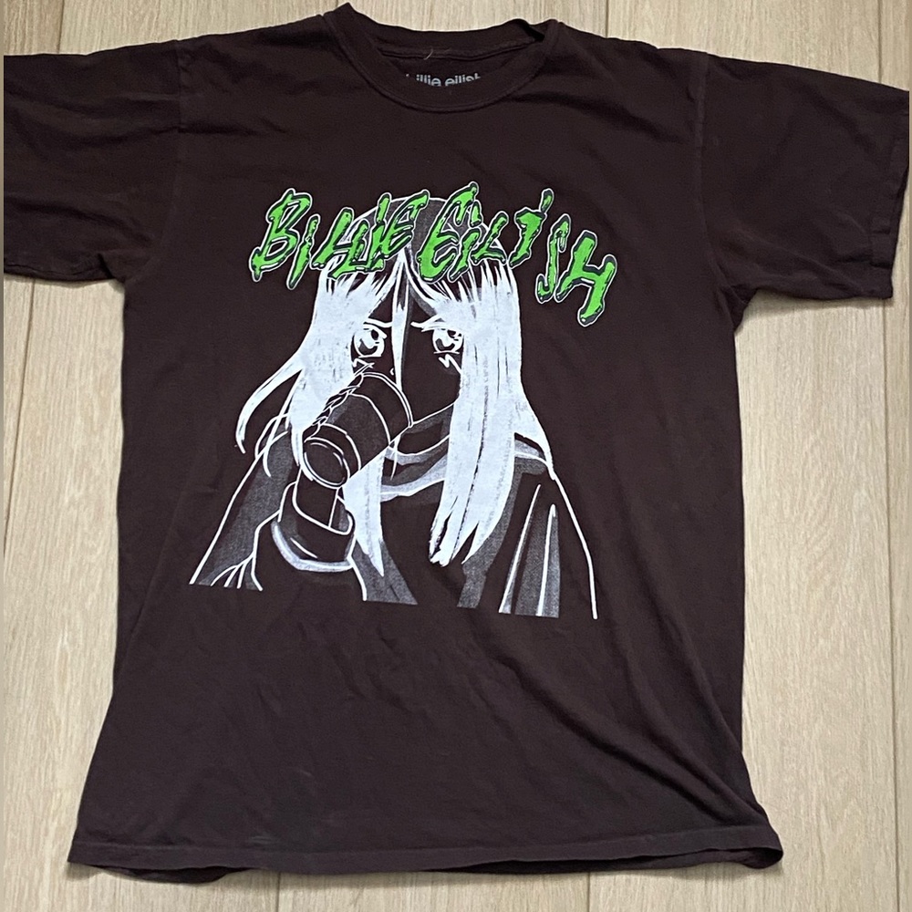 Billie Eilish anime girl graphic-tee